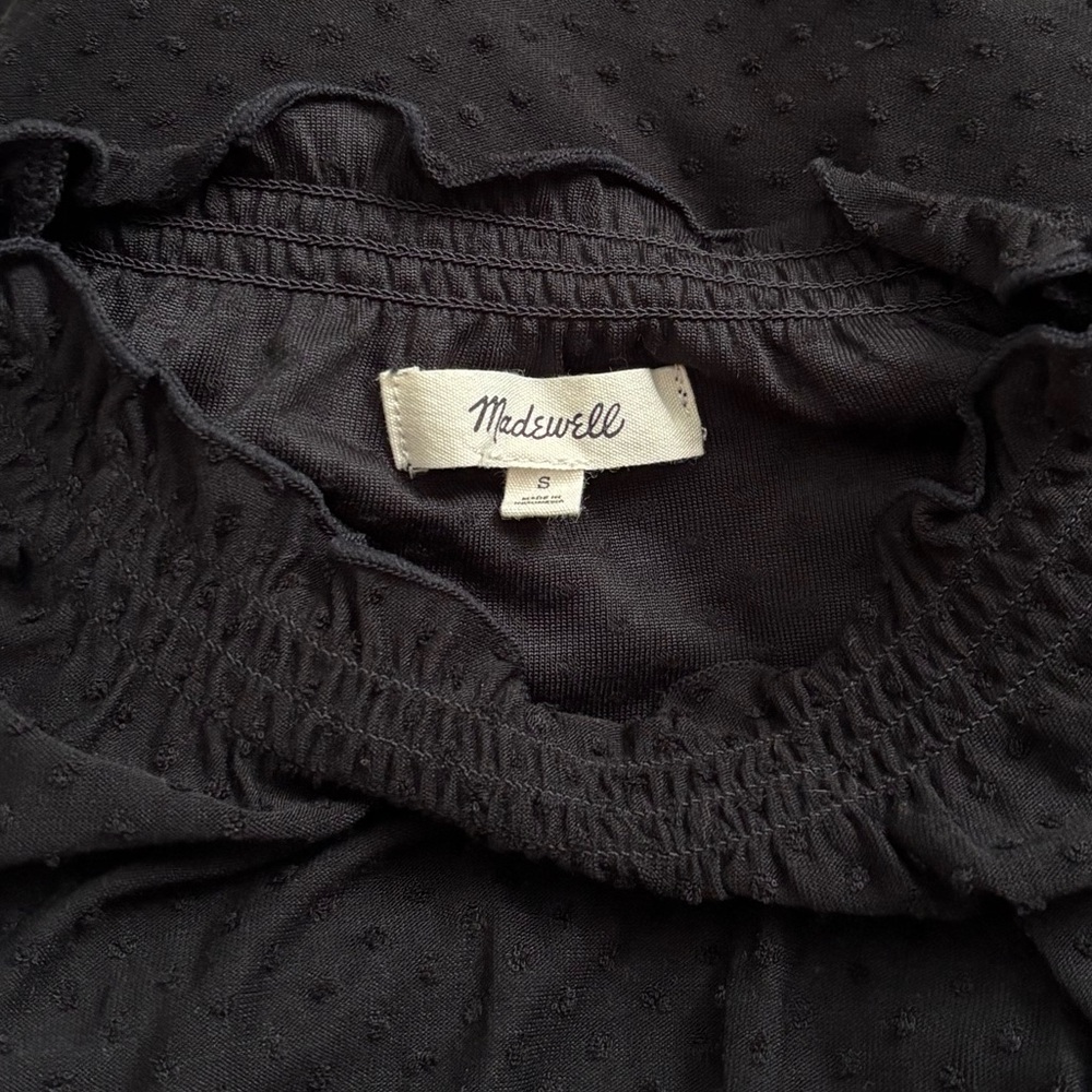 Madewell Texture & Thread Clip Dot Ruffle Top - Picture 3 of 7